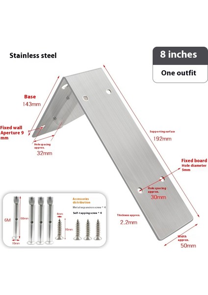 Kalınlaştırılmış Üçgen Braket Duvar Braketi Sabit Braket Laminat Braket (Yurt Dışından)