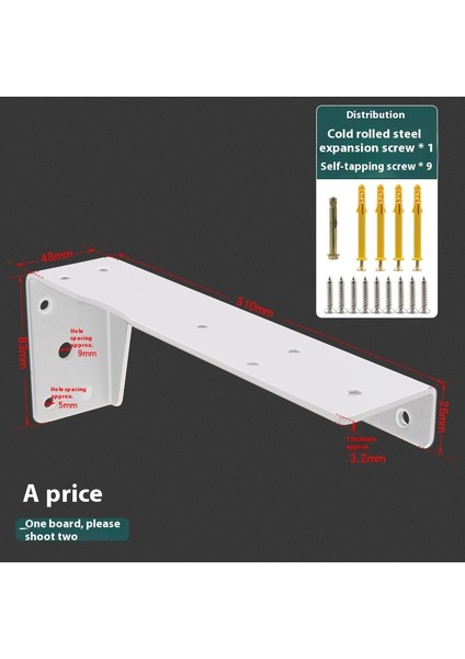 Kalınlaştırılmış Üçgen Braket Duvar Braketi Sabit Braket Laminat Braket (Yurt Dışından)