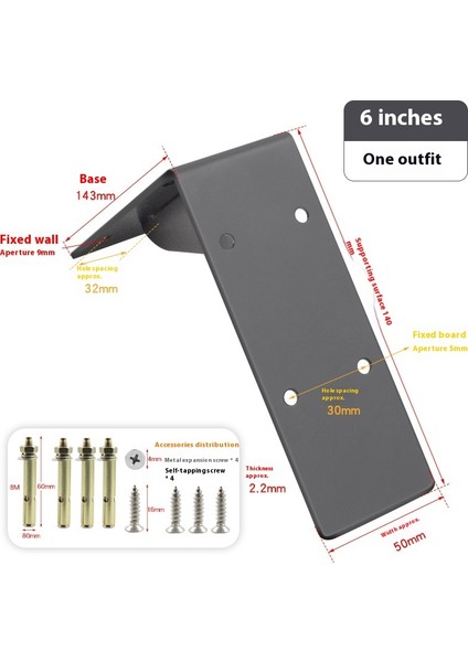Kalınlaştırılmış Üçgen Braket Duvar Braketi Sabit Braket Laminat Braket (Yurt Dışından)