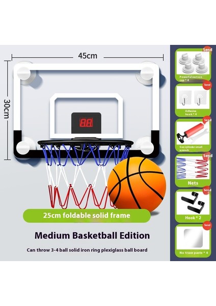 Katlanabilir Puanlama Basketbol Potası, Yumruksuz Duvara Monte Atış Basketbol Standı (Yurt Dışından)