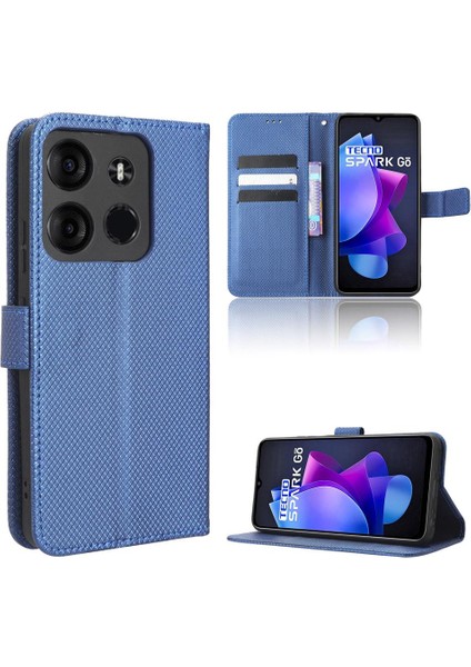 Tecno Spark Için Kılıf Gitmek 2023 Manyetik Cüzdan Kickstand Kapak Kart Tutucu (Yurt Dışından)