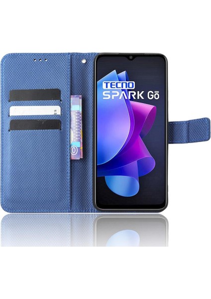 Tecno Spark Için Kılıf Gitmek 2023 Manyetik Cüzdan Kickstand Kapak Kart Tutucu (Yurt Dışından)