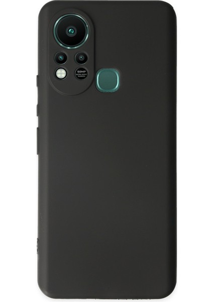 Infinix Hot 11S Kılıf Slikon Kılıf Düz Renk Kılıf Koruyucu Kılıf - Siyah