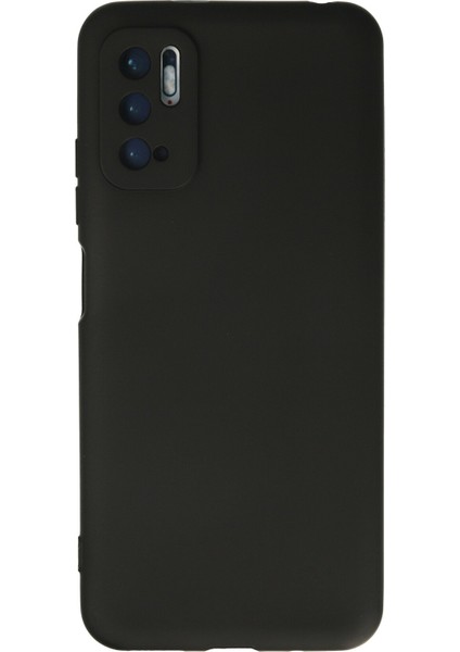 Xiaomi Poco M3 Pro Kılıf Slikon Kılıf Düz Renk Kılıf Koruyucu Kılıf - Siyah