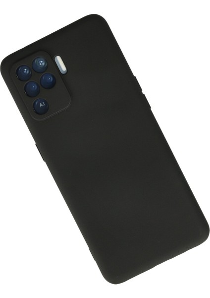 Oppo Reno 5 Lite Kılıf Slikon Kılıf Düz Renk Kılıf Koruyucu Kılıf - Siyah fiyatları