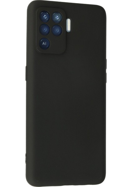 Oppo Reno 5 Lite Kılıf Slikon Kılıf Düz Renk Kılıf Koruyucu Kılıf - Siyah modelleri