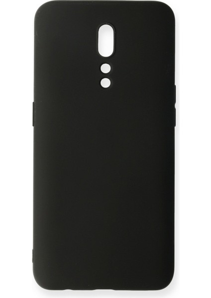 Oppo Reno Z Kılıf Slikon Kılıf Düz Renk Kılıf Koruyucu Kılıf - Siyah