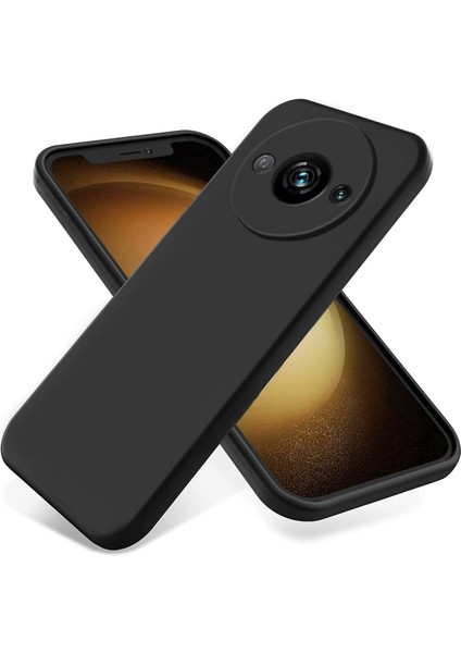 Xiaomi Poco C61 Kılıf Slikon Kılıf Düz Renk Kılıf Koruyucu Kılıf - Siyah