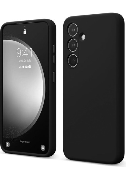 Samsung Galaxy A14 4g Kılıf Slikon Kılıf Düz Renk Kılıf Koruyucu Kılıf - Siyah