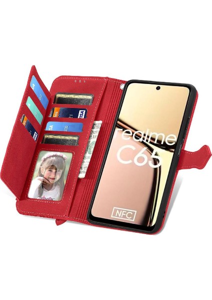 Realme C65 Cüzdan Çok Renkli Çoklu Kart Yuvası Iş Çevirme Için Flip Case (Yurt Dışından) fiyatları