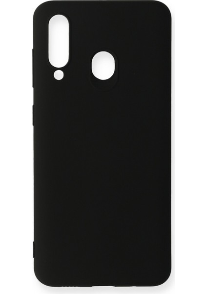Samsung Galaxy M40 Kılıf Slikon Kılıf Düz Renk Kılıf Koruyucu Kılıf - Siyah