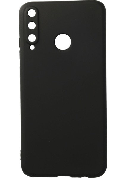 Huawei P40 Lite E Kılıf Slikon Kılıf Düz Renk Kılıf Koruyucu Kılıf - Siyah