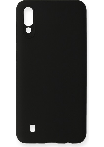 Samsung Galaxy M10 Kılıf Slikon Kılıf Düz Renk Kılıf Koruyucu Kılıf - Siyah