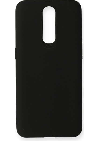 Oppo RX17 Pro Kılıf Slikon Kılıf Düz Renk Kılıf Koruyucu Kılıf - Siyah