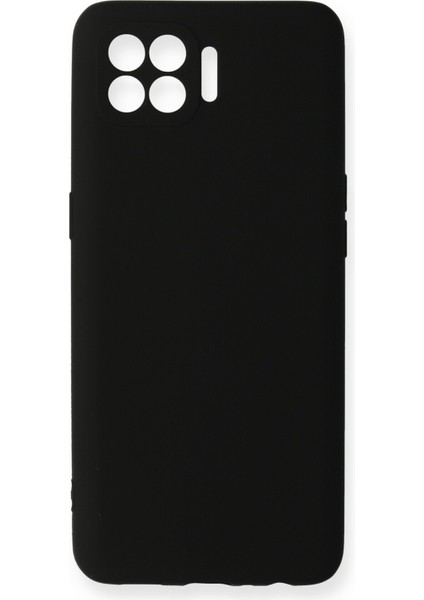 Oppo Reno 4 Lite Kılıf Slikon Kılıf Düz Renk Kılıf Koruyucu Kılıf - Siyah