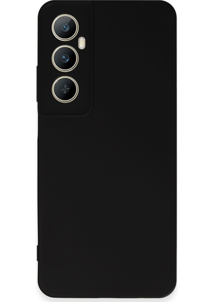 Realme C65 Kılıf Slikon Kılıf Düz Renk Kılıf Koruyucu Kılıf - Siyah