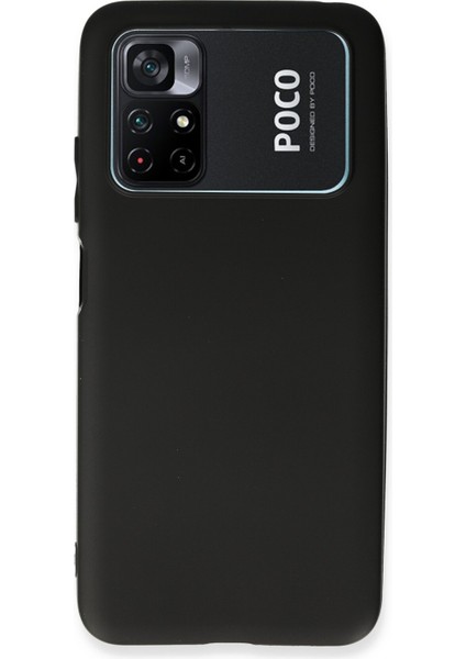 Xiaomi Poco M4 Pro 4g Kılıf Slikon Kılıf Düz Renk Kılıf Koruyucu Kılıf - Siyah