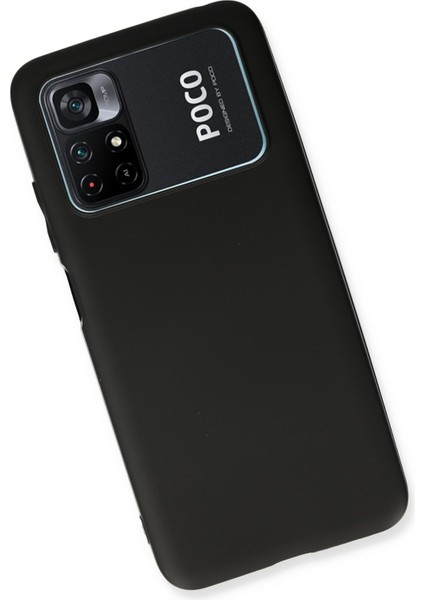 Xiaomi Poco M4 Pro 4g Kılıf Slikon Kılıf Düz Renk Kılıf Koruyucu Kılıf - Siyah modelleri