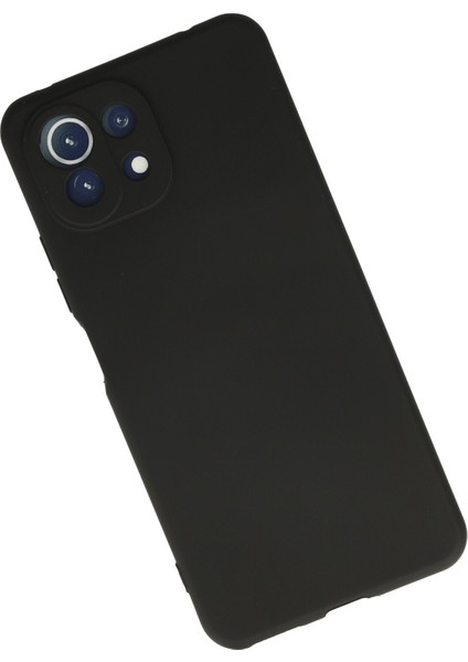 Xiaomi Mi 11 Lite Kılıf Slikon Kılıf Düz Renk Kılıf Koruyucu Kılıf - Siyah