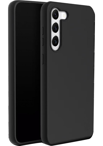 Samsung Galaxy S24 Plus Kılıf Slikon Kılıf Düz Renk Kılıf Koruyucu Kılıf - Siyah