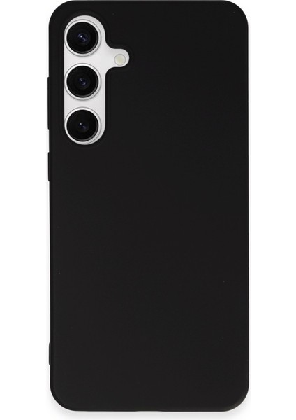 Samsung Galaxy S24 Plus Kılıf Slikon Kılıf Düz Renk Kılıf Koruyucu Kılıf - Siyah