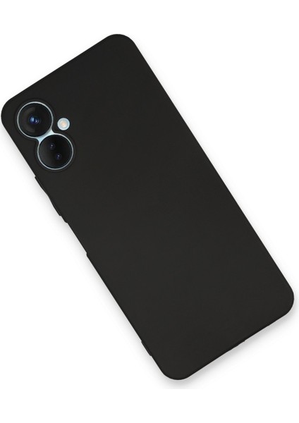 Tecno Spark 9 Pro Kılıf Slikon Kılıf Düz Renk Kılıf Koruyucu Kılıf - Siyah