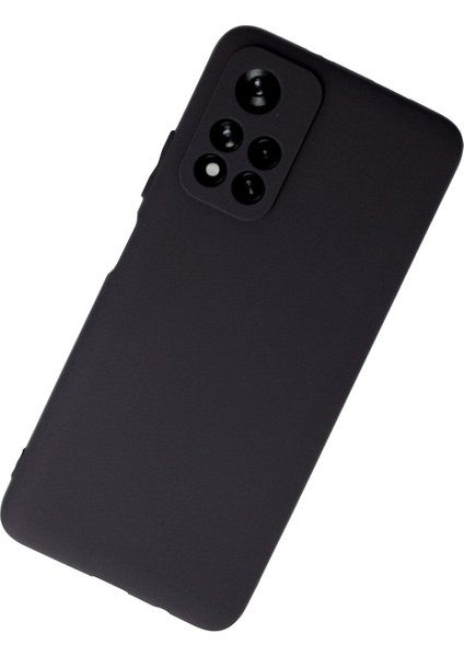 Xiaomi Redmi Note 11T Kılıf Slikon Kılıf Düz Renk Kılıf Koruyucu Kılıf - Siyah
