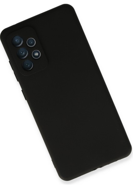 Samsung Galaxy A52 Kılıf Slikon Kılıf Düz Renk Kılıf Koruyucu Kılıf - Siyah