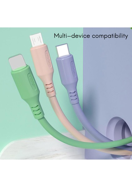 Sıvı Silikon, 1'e 3, Veri Kablosu, Üç Renk, 1,5 M Çok Işlevli Şarj Kablosu, Hızlı Şarj (Yurt Dışından) fırsatları