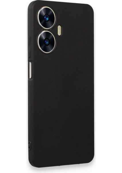 Realme C55 Kılıf Slikon Kılıf Düz Renk Kılıf Koruyucu Kılıf - Siyah fiyatları