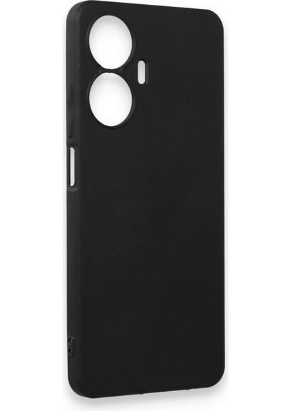 Realme C55 Kılıf Slikon Kılıf Düz Renk Kılıf Koruyucu Kılıf - Siyah fırsatları