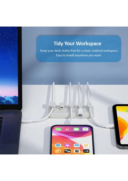 Manyetik Kablo Tutucu, Masaüstü Kablo Tutucu, Kablolar, Diğer Teller, Tahtaya Yapışkanlar, Mermer, Metal, Cam (Gri) (Yurt Dışından) indirimleri