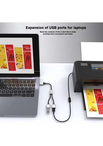 Usb'den USB 2.0'a Üçlü USB Portlu Hub Otg Adaptör Kablosu Hab Veri Şarj Dönüştürücü USB Uzatma Ayırıcı, USB A'dan 2 Usb'ye (Yurt Dışından)