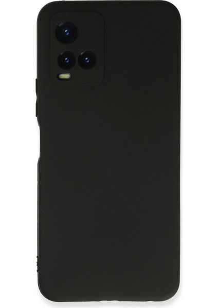 Vivo Y33S Kılıf Slikon Kılıf Düz Renk Kılıf Koruyucu Kılıf - Siyah