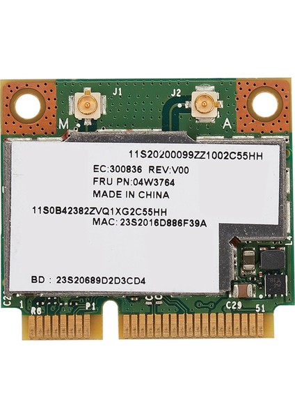 BCM943228HMB 04W3764 Wıfı Kablosuz Bluetooth 4.0 Yarım Mını Pcı-E Kart Kompakt Lenovo E130 E135 E330 E335 E530 E535 E430 (Yurt Dışından)