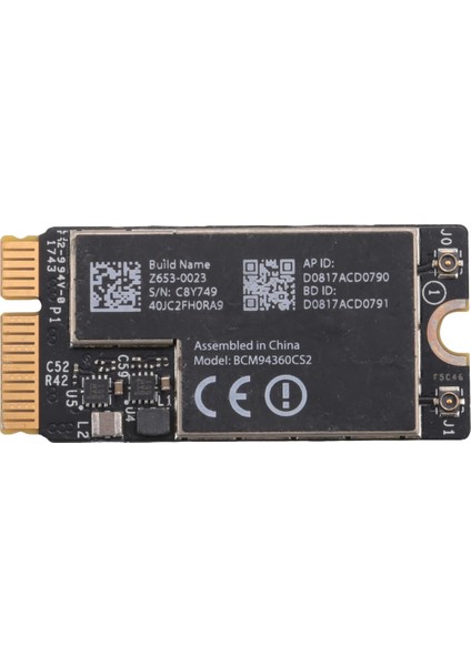 BCM94360CS2 Kablosuz Wifi Kartı Bluetooth 4.0 802.11AC Hackintosh Macos Air 11 Inç A1465 13 Inç A1466 2013 MD711LL (Yurt Dışından)