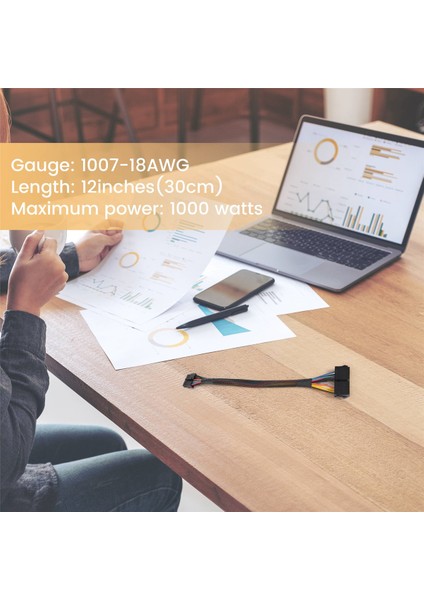 24 Pin - 14 Pin Atx Psu Ana Güç Adaptörü Örgülü Kollu Kablo, Lenovo Pc ve Sunucular Için Ibm Için 12 Inç (30 Cm) (Yurt Dışından) indirimleri