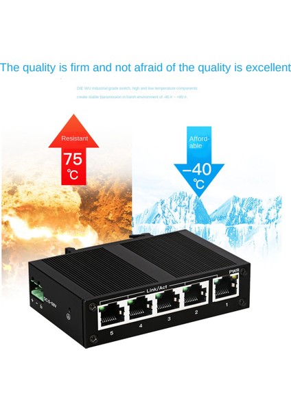 5 Port 100MBPS Ağ Anahtarı Ethernet Endüstriyel Sınıf Anahtarı Yönetilmeyen Ray Tipi Endüstriyel Ağ Ayırıcı (Yurt Dışından) modelleri