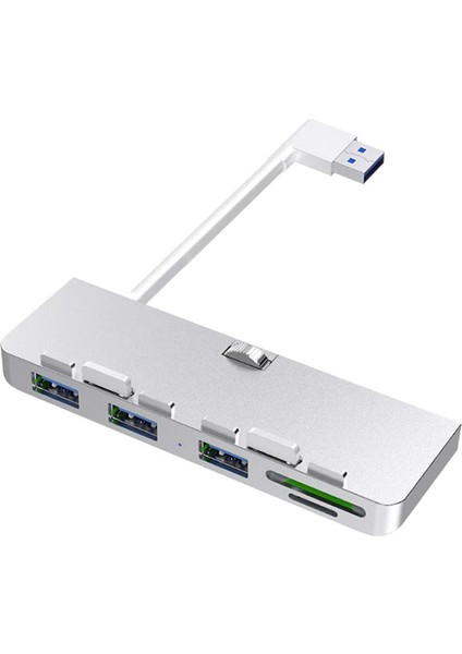 Rocketek Alüminyum Alaşımlı USB 3.0 Hub 3 Bağlantı Noktası Adaptörü Splitter ile Sd/tf Kart Okuyucu iMac 21.5 27 Pro Ince Yekpare Bilgisayar (Yurt Dışından)