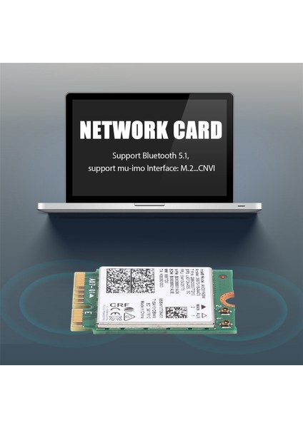 Wifi Kartı AX201 Ngw Antenli Wifi 6 3000MBPS M.2 Cnvio2 Bluetooth 5.1 Wifi Adaptörü WINDOWS10 Için (Yurt Dışından)