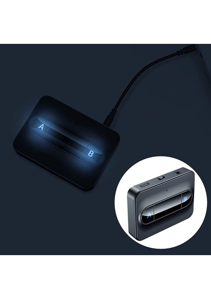Bluetooth 5.0 Verici Adaptörü Çift Bağlantı Bağlantılı Kulaklık Ev Ses Sistemi Siyah (Yurt Dışından) fiyatları