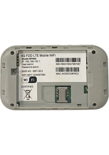 MF800 4g Sürümü Taşınabilir Mıfı Cep Wıfı Kart Yönlendirici 150 Mbps (Yurt Dışından) modelleri
