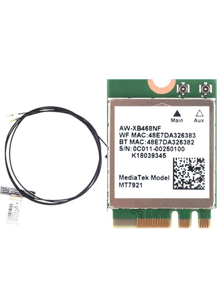MT7921 Wıfı6 2.4g 5g Gigabit Ağ Kartı Masaüstü Bilgisayar Dizüstü Bilgisayar Dahili Antenli Dahili Kablosuz Ağ Kartı (Yurt Dışından)