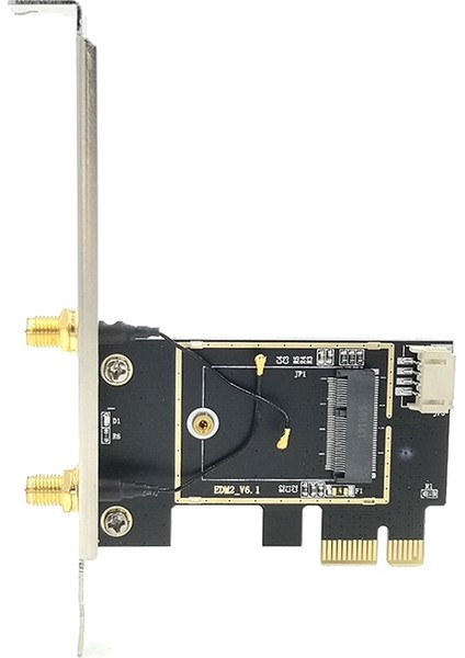 Ngff M2 Kablosuz Kart Pcı-E Pcie Masaüstü Bluetooth Dönüştürücü Adaptör Için 2 Ac Anten ile Intel AX200 9260AC 8265NGW (Yurt Dışından)