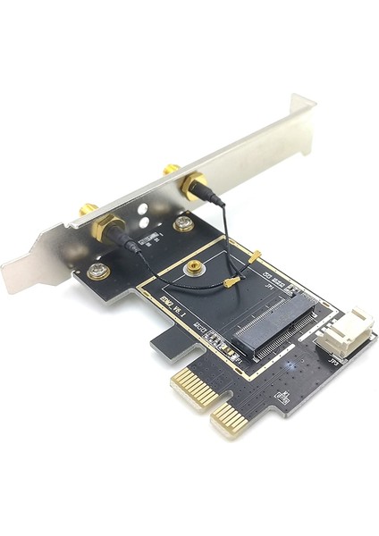 Ngff M2 Kablosuz Kart Pcı-E Pcie Masaüstü Bluetooth Dönüştürücü Adaptör Için 2 Ac Anten ile Intel AX200 9260AC 8265NGW (Yurt Dışından)