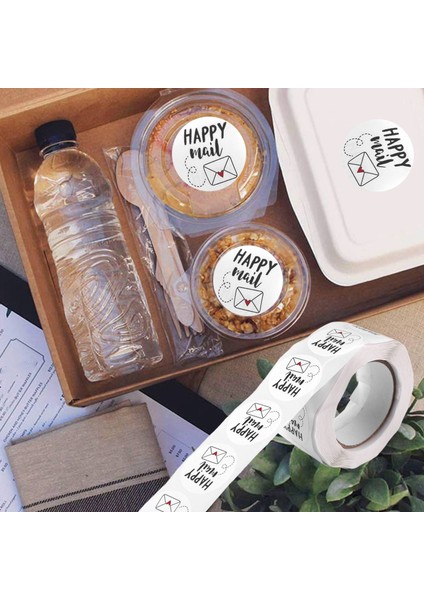 Mutlu Posta Teşekkür Ederim Rulo Çıkartmalar Ambalaj Sızdırmazlık Tebrik Kartları Zarf Mühür Çanta 1 Inç Yuvarlak 500 Çıkartmalar (Yurt Dışından) fiyatları