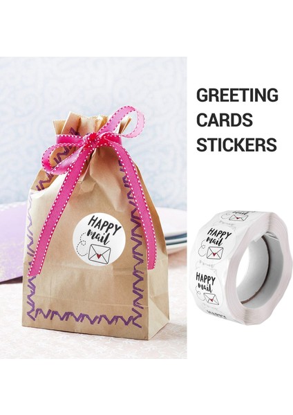 Mutlu Posta Teşekkür Ederim Rulo Çıkartmalar Ambalaj Sızdırmazlık Tebrik Kartları Zarf Mühür Çanta 1 Inç Yuvarlak 500 Çıkartmalar (Yurt Dışından) fırsatları