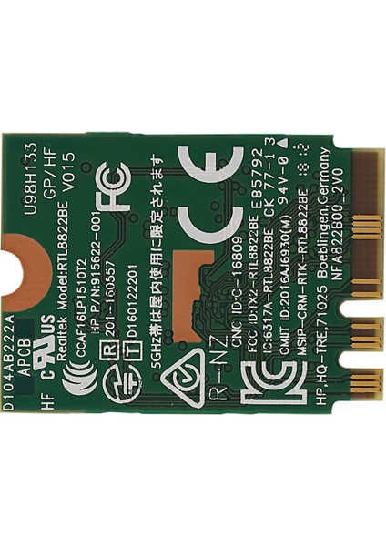RTL8822BE Ngff M.2 802.11AC 2.4g/5ghz Kablosuz Wifi Kartı + Bluetooth 4.1 Fru Için Ac Wıfı Adaptörü: Thinkpad Için 01AX711 01AX712 (Yurt Dışından)