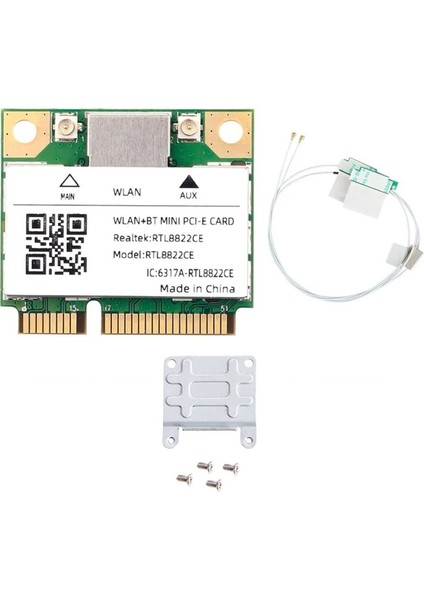 RTL8822CE 1200MBPS 2.4g/5ghz 802.11AC Wifi Kartı Mini Pcıe Bluetooth 5.1 Kablosuz Ağ Kartı Dizüstü/pc Için Wind 10/11 (Yurt Dışından)
