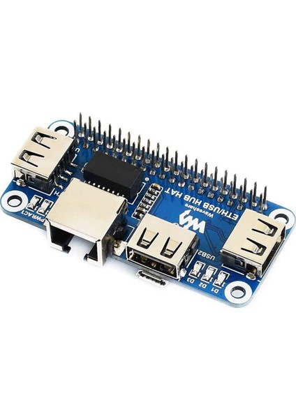 Waveshare 5V RJ45 Ethernet USB Hub Modülü Hat Genişletme Kartı Kalkanı Başlangıç Seti Rpı Raspberry Pi Zero W Wh 2W 2 3b Plus (Yurt Dışından)